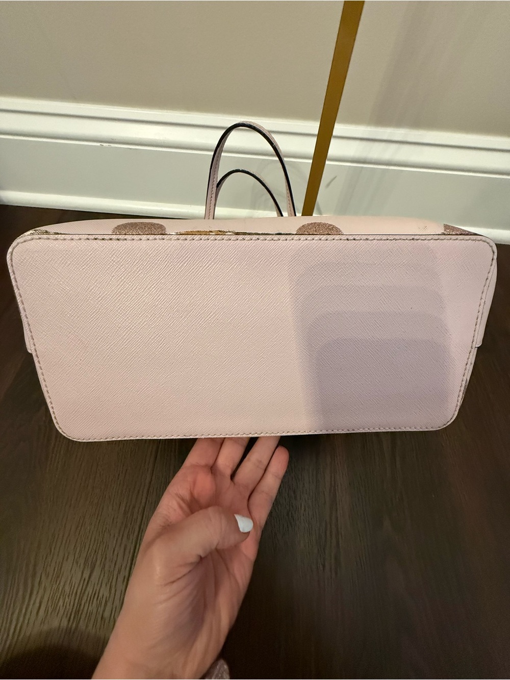 Kate Spade Haven Lane Hani “Plum Dawn” Glitter Polka Dot Tote ✨ - Picture 5 of 11